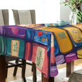 thumbnail image 5 of Yayeee Tablecloths 54" x 54" Rectangle Wrinkle Resistant Party Table Cover, Blue Jam, 5 of 8