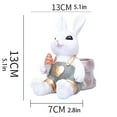 thumbnail image 2 of Michellecmm Easter Bunny Planter Basket Design Resin Cute Bunny Figurines for Home Holiday Garden Yard Decor, 2 of 6