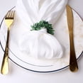 thumbnail image 2 of 10 Pieces Christmas Napkin Rings Holder Pine Cones Poinsettia Santa Hat Napkin Rings Decor for Christmas Thanksgiving Birthday Party Supplies (Wreath Style), 2 of 6