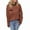 Brown, variant on Striped Knit Sweatshirts for Women Crew Neck Long Sleeve Tunic Tops for Women Fall Trendy Color Block Loose Pullovers