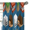 thumbnail image 3 of Minecraft Isometric Characters Room Darkening Curtain Panels (Set of 2), 3 of 3