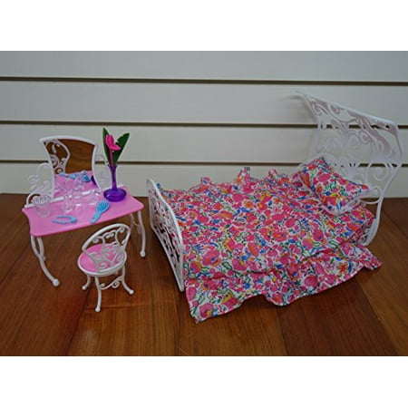 Barbie Size Dollhouse Furniture- Sweet Dream Bed Room Play Set
