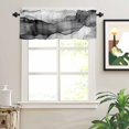 thumbnail image 2 of Abstract Ombre Grey Black Marble Valances for Windows Modern Art Rod Pocket Curtain Valance Window Treatment Short Curtains for Kitchen Living Room, 58"x16", 2 of 5