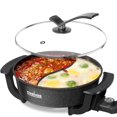 thumbnail image 1 of Stariver 6L Electric Hot Pot with Divider - Dual-Flavor Fondue & Shabu Shabu Pot, 1360W with 5-Temp Control, Non-Stick & BPA-Free, Perfect for Family Dinners & Parties, 1 of 9