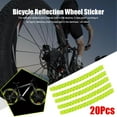 thumbnail image 6 of 20pcs Car Tire Rim Reflective Sticker Night Warning Strip Motorcycle Decals Auto Reflector Bike Wheel Hub Stickers F2A0, 6 of 8