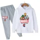 thumbnail image 3 of Sudadera con capucha y pantalones con estampado de Spiderman de Marvel para niños, 2 piezas, traje de primavera, otoño e invierno, ropa para niños y niñas, conjunto deportivo informal, 3 of 5