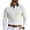 White, variant on Men Long Sleeve Fake Plaid Collar Cable Diamond Jacquard V Neck Sweater Ribbed Cuff Hem Slim Four Way Stretch Fall Winter Business Casual Knit Pullover White M