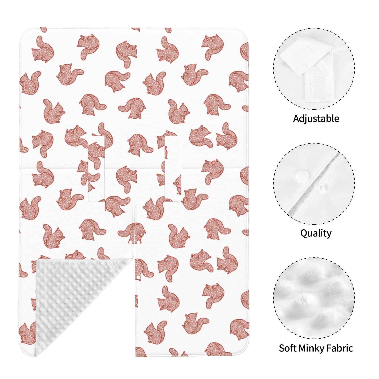Naloa Red Fox Baby Car Seat Cover, Breathable Baby Carrier Cover, Multiuse Baby Carrier Cover & Nursing Breastfeeding Cover