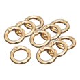 thumbnail image 2 of 10x Round Spring Snap Hooks Carabiner Clip DIY Metal Buckle Spring Circle for Jewelry Handbag Shoulder Strap Keychain , Aureate 20mm, 2 of 8