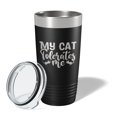 thumbnail image 2 of My Cat Tolerates Me Tumbler Travel Mug Funny Cat Lover Gift Insulated Laser Engraved Coffee Cup 20 oz Black, 2 of 5