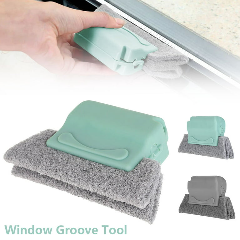Kitchen Bathroom Sponge Handle Cleaning Brush Tile Glass Cleaning Sponge  Ceramic Window Slot Clean Brushes Tools
