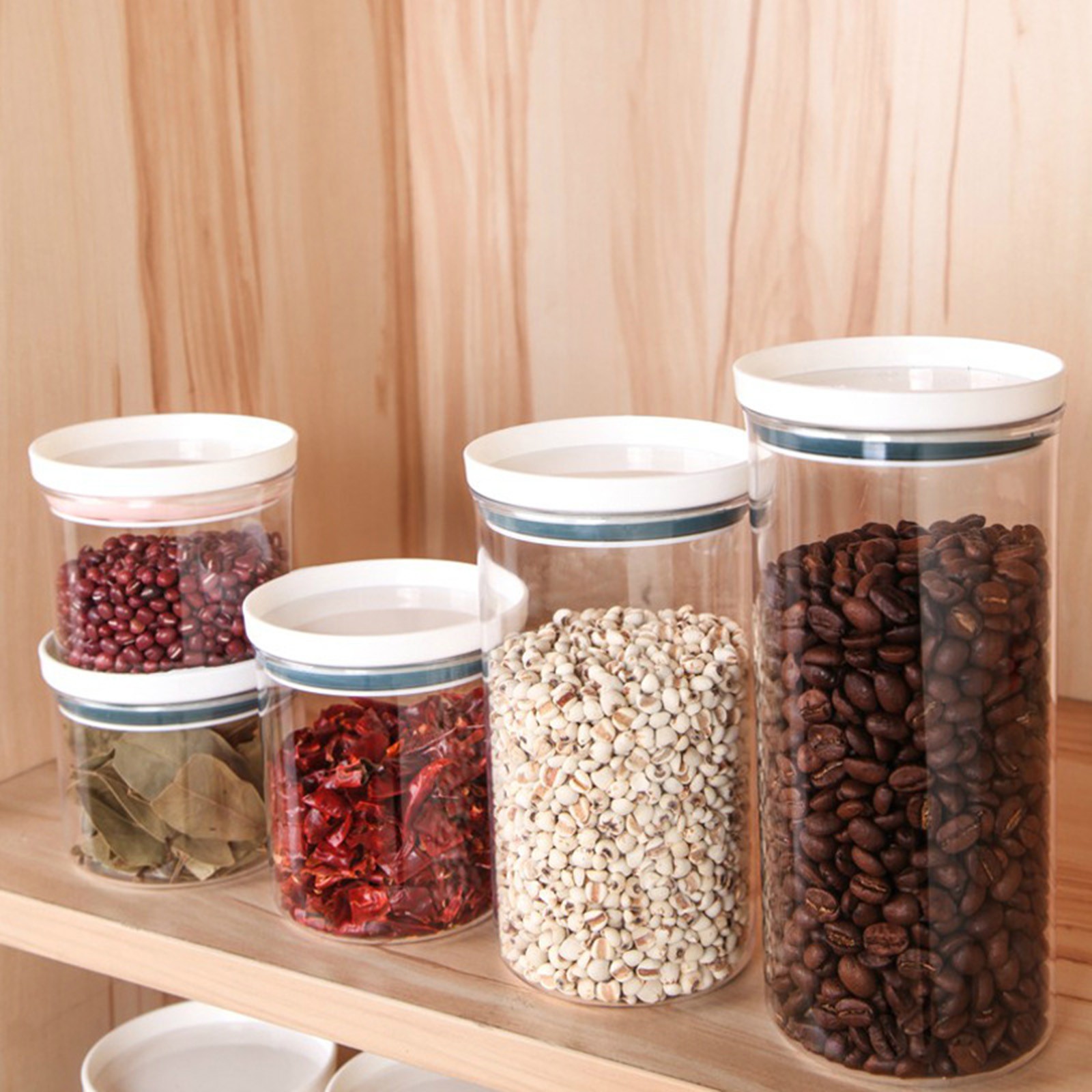 Yannee Storage Jar, Airtight Food Containers Plastic Kitchen Storage  Containers Food Storage Boxes 950 ml