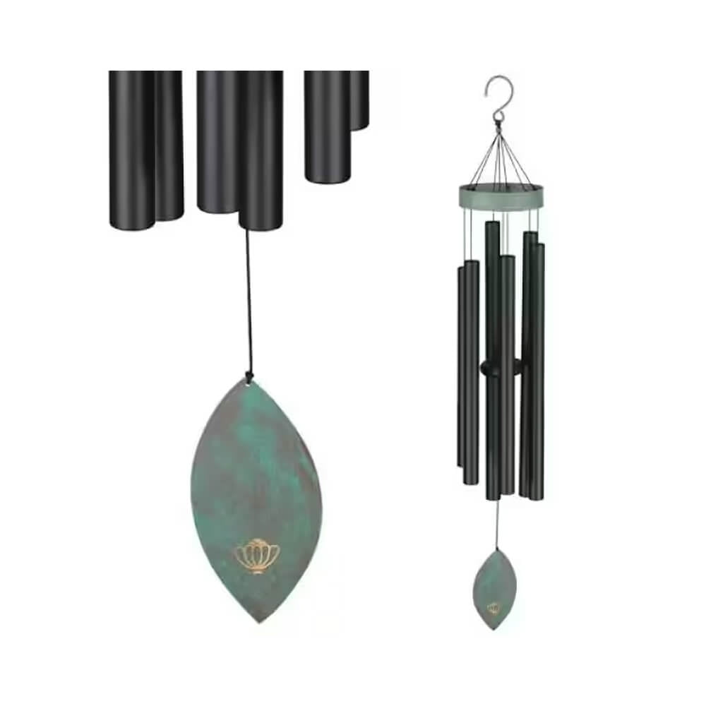 Regal Art & Gift Patina Breeze Chime 40" - Black Aluminum 40.5" Wind Outdoor