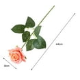 thumbnail image 4 of Sunsanly Single Rose Artificial Flower, Realistic Single Stem Fake Silk Rose Bouquet for Wedding Party Home Hotel Office Decor (Dark Pink), 4 of 8