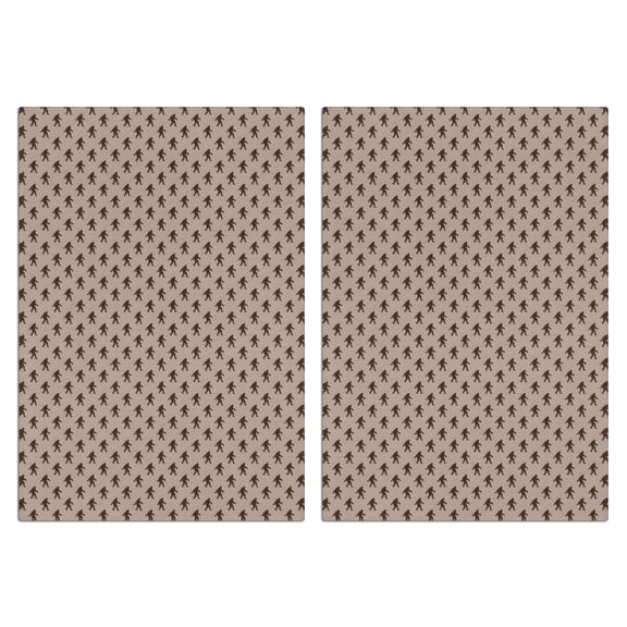 2 Pcs Funny Kitchen Towels,Brown Bigfoot Pattern Microfiber Dish Towels,Kitchen Tea Towels,Kitchen Towel Set (18" X 26")