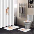 thumbnail image 3 of FMSHPON Dog Lover Decor 4 Piece Bathroom Set Shower Curtain Bath Rug Contour Mat and Toilet Lid Cover, 3 of 7