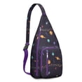 thumbnail image 1 of Cosmos Explorer Sling Backpack - Starry Night Sky Pattern Crossbody Shoulder Bag, Water-Resistant Hiking Essential, 1 of 4