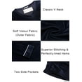 thumbnail image 4 of Ekouaer Couples Matching Pajamas Sets Velvet PJs Set for Men and Women Velour Long Sleeve Sleepwear, 4 of 5