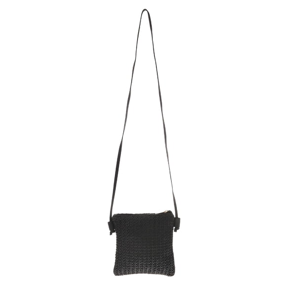 GASTROPOD Small Black Crossbody Purse Straw Beach Bag Wicker Summer Bag for Women Small Black Purse