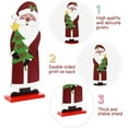 thumbnail image 3 of Decoración de mesa navideña JM de madera 2 uds Papá Noel Reno muñeco de nieve color beige, 3 of 5
