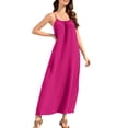 thumbnail image 2 of DailyTrove Fashion Women Summer Round-Neck Casual Solid Sleeveless Sleepshirts Sling Backless Dress, 2 of 6