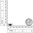 thumbnail image 6 of Gem Stone King 10K White Gold Black Onyx 3-Stone Ring for Women | 1.00 Cttw | Round 6MM | Gemstone December Birthstone | Size 9, 6 of 6