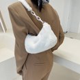 thumbnail image 5 of Moda mujer invierno felpa Color puro acrílico cadena pequeña axila bolso de hombro, 5 of 5
