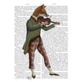 thumbnail image 3 of Fab Funky 20x24 Black Modern Framed Museum Art Print Titled - Fox Minstrel, 3 of 5