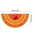thumbnail image 3 of Thanksgiving Day Scalloped Flag Stripe Printed Yard Fence Hanging For Indoor And Outdoor Use With Canvas Header And Eyelets Diameter 70.8In, 3 of 6