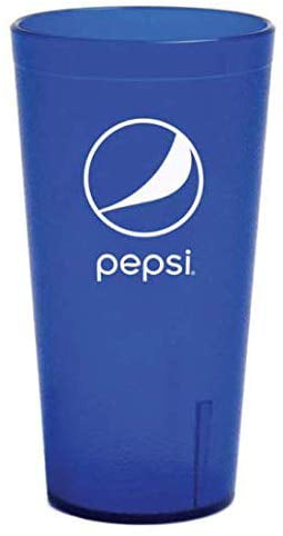 12 Pcs Pepsi Outdoor Restaurant Tumblers Ice Blue Cups 16oz Plastic Glasses for sale online 