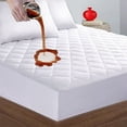 thumbnail image 1 of Quilted Fitted Cal King Mattress Pad Cover, Waterproof Mattress Protector, Deep Pocket Elastic Fits Up to 21'', Breathable Soft Alternative Filling Mattress Pad, 1 of 7