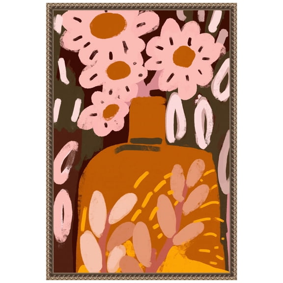 Amanti Art Pastel Flower Impression No Framed Canvas Wall Art Print