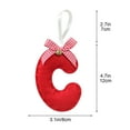 thumbnail image 3 of Beollynier 3.5x4.7 Inch Fabric Christmas Letter Ornament with Plaid Bow Soft Stuffing for Tree Wall Decoration Festive Home Holiday Decor, 3 of 5