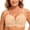 Beige, variant on Women's Striped Bow Front Bra,V Neck Lingerie with Adjustable Wide Straps,Sizes 36BC-44BC