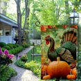 thumbnail image 4 of PHYHOO Give Thanks Thanksgiving Turkey House Flag, Fall Autumn Pumpkin Vintage Burlap Garden Yard Decoration, Retro Farmhouse Outdoor Décor Decorative Large Flag White, 4 of 6