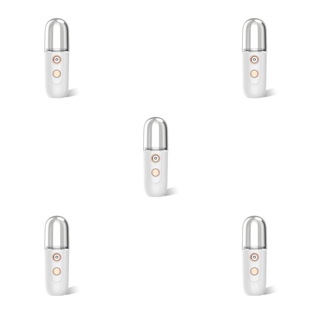 Toystoory mini humidificadores portátiles difusor extraíble rociador de niebla facial vapor de mano máquina de cuidado de la piel hogar blanco Blanco 5piezas