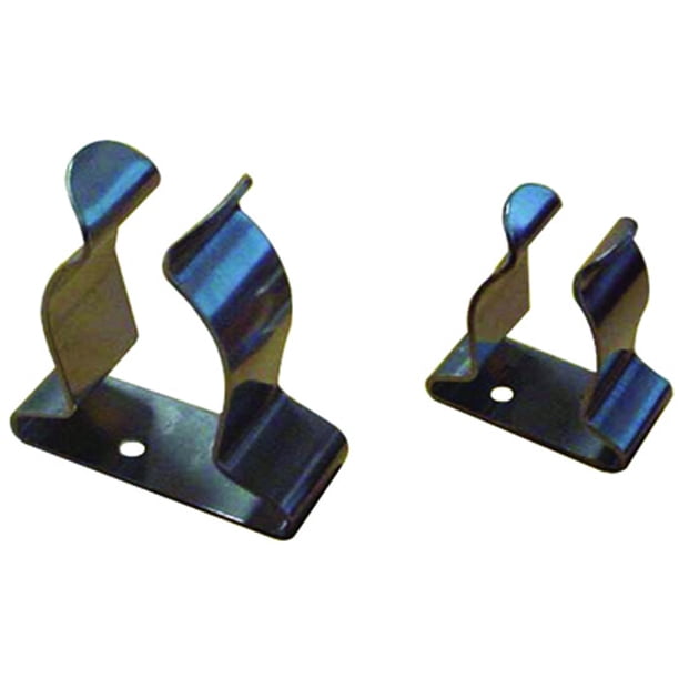 White Water 2938SS Stainless Boat Hook Spring Clamp Holder Clips (Pair