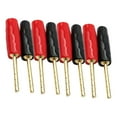 thumbnail image 1 of Lefu 8pcs 2mm banana plug 4N oxygen pure copper old speaker cable plug Red black, 1 of 9