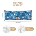 Bingfone Body Pillow Cover Long Pillow Case with Zipper Decorative