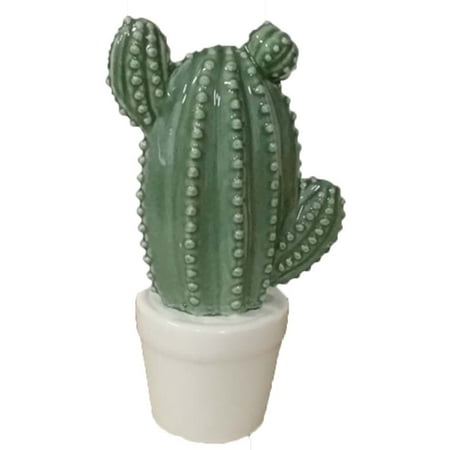 8 5 Ceramic Decorative Cactus  with Tribal Design  Pot  