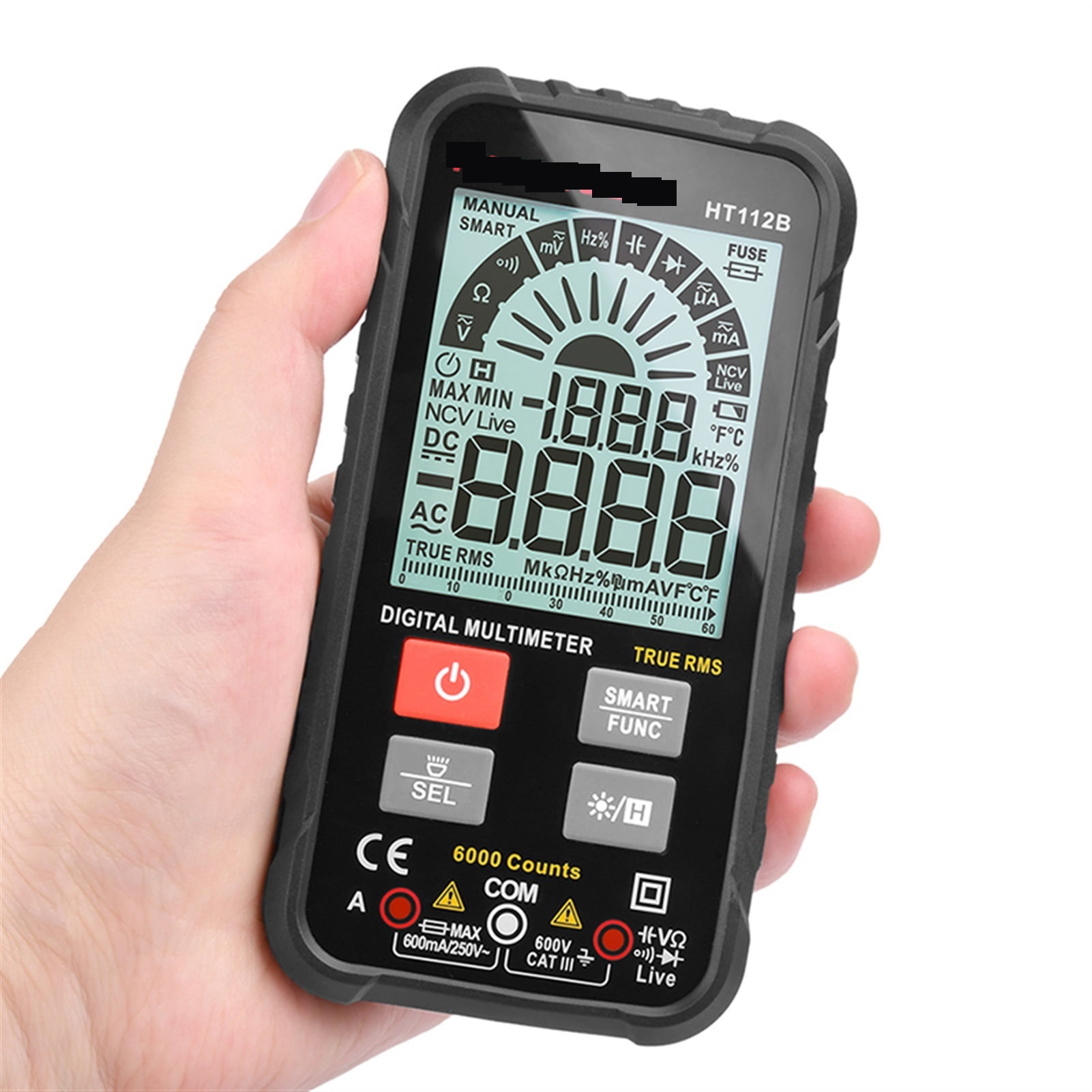 Smart Portable Digital Multimeters Amp Ohm Hz Capacitance Battery Tester Voltmeter Auto Range Voltage Current Tester ,Fast and Accurate Precise