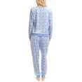 thumbnail image 2 of MUK LUKS Women's 2 Piece Pajama Set, Long Sleeve Shirt and Joggers - Silky Velour Mountain Vibes, Paper Cut Outs, L, 2 of 4