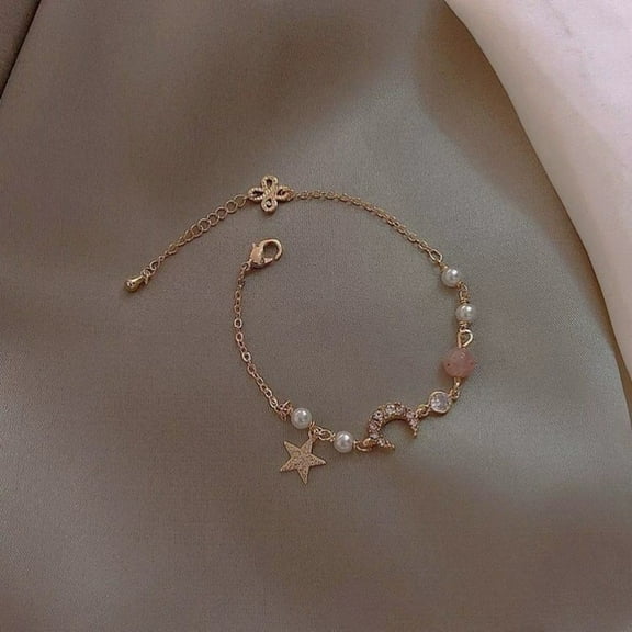 Charming Star Moon Zircon Bracelet for the Stylish Accessory Enthusiast