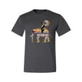 thumbnail image 2 of Wild Bobby, Cute Colorful Elephant Squirrel Mosaic, Animal Lover, Men Graphic Tee, Heather Black, 4X-Large, 2 of 4