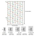 thumbnail image 7 of Retro Cute Colorful Raindrop Shower Curtain Set for Kids Boys Girls Teen, Abstract Polyester Waterproof Bathroom Accessories Home Decor with 12 Hooks, 72X72IN, 7 of 7
