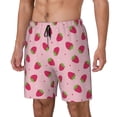 thumbnail image 2 of Haiem Strawberries Mens Swim Trunks with Compression Liner 2 in 1 Swimming Shorts Stretch Swimwear Quick Dry,Board Shorts-Medium, 2 of 9
