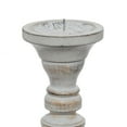 thumbnail image 6 of DecMode 3 Candle Gray Mango Wood Distressed Turned Candle Holder, Set of 3, 6 of 15
