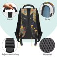 thumbnail image 6 of KUIFORTI Floral Black Cat Childrens Backpack 17 Inch Fashion Kids School Bookbag with Side Pockets Suitable for Elementary Primary Middle Back to School Gifts for Girls, 6 of 7