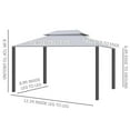 thumbnail image 4 of Spaco 10Ft x 13Ft Patio Gazebo-Gray, Easy Up Screened Canopy for Patio and Backyard, Easy Set-up Outdoor Gazebo, 4 of 8