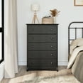 thumbnail image 5 of Prepac Sonoma 5-Drawer Bedroom Chest, Washed Black, 5 of 13